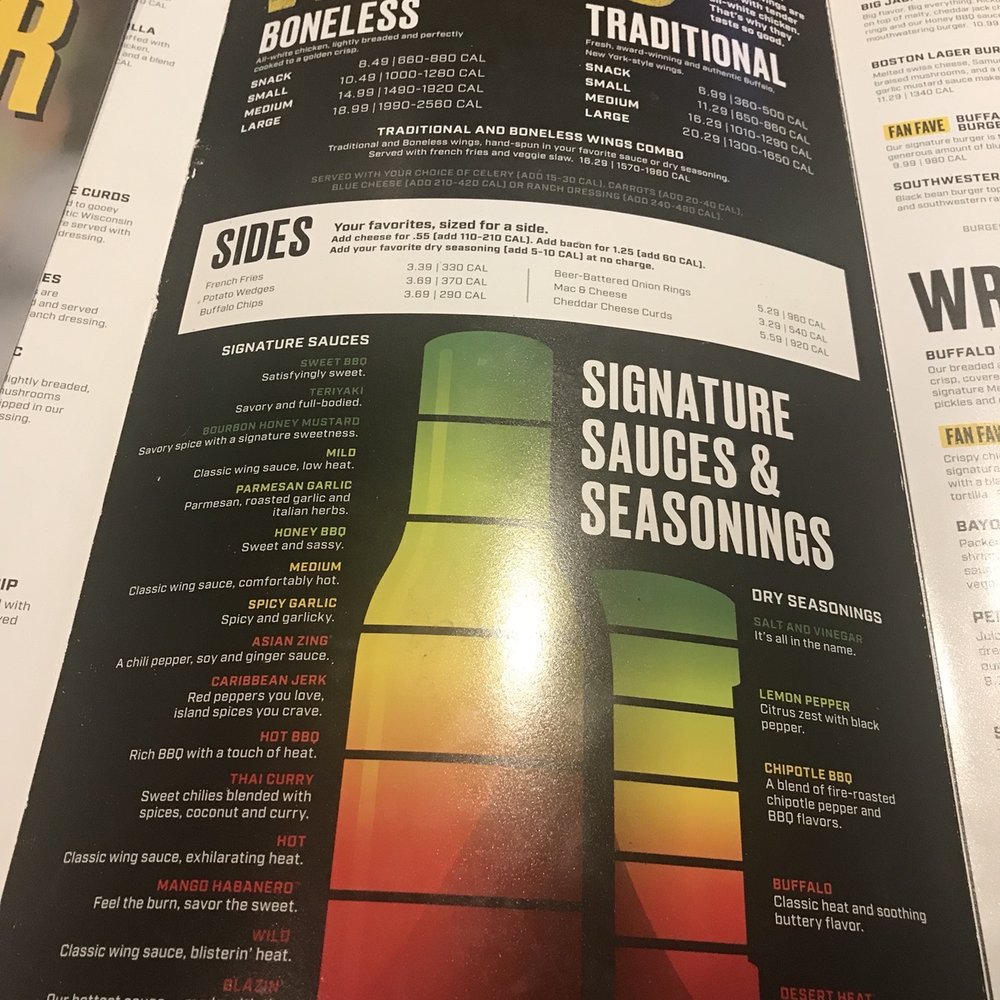 Buffalo Wild Wings - Wing menu - Chicken Wings Near Me - Douglasville, Georgia