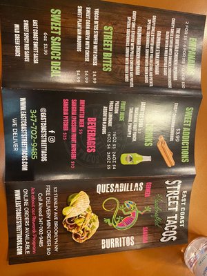 Menu photo 5 East Coast Street Tacos Brooklyn, NY Menu photo 5 East Coast Street Tacos Brooklyn, NY