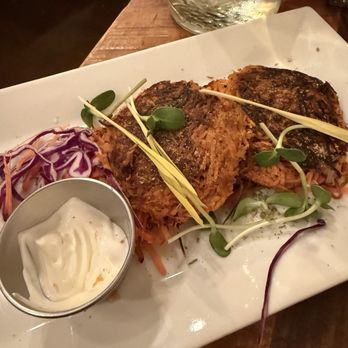 12 Farms Restaurant - Sweet potato latkes (3 come with the order) - New American Near Me - Hightstown, New Jersey