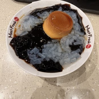 Meet Fresh - Ice grass jelly with lychee jelly and caramel pudding - Desserts Near Me - Santa Clara, California Meet Fresh - Ice grass jelly with lychee jelly and caramel pudding - Desserts Near Me - Santa Clara, California