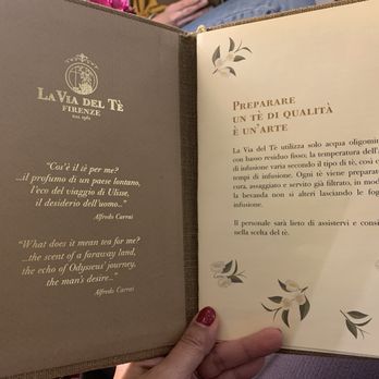 La Via del Tè 3 - Menu - Tea Rooms Near Me - Florence, FI