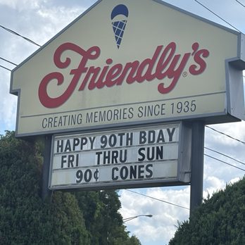 Friendly's - happy 90th Birthday Friendly's! - Ice Cream & Frozen Yogurt Near Me - Vernon, Connecticut