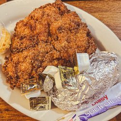 Lone Star Tavern and Steakhouse - Chicken fried steak with baked potato