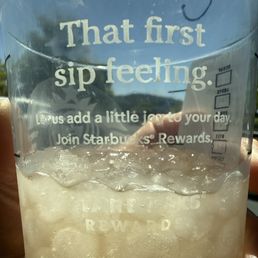 That first sip feeling! Iced peach green tea, no water, light ice, a little bit of sweetener. Mmmm!  Think I need a refill...