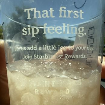 Starbucks - That first sip feeling! Iced peach green tea, no water, light ice, a little bit of sweetener. Mmmm!  Think I need a refill... - Coffee & Tea Near Me - Sonora, California