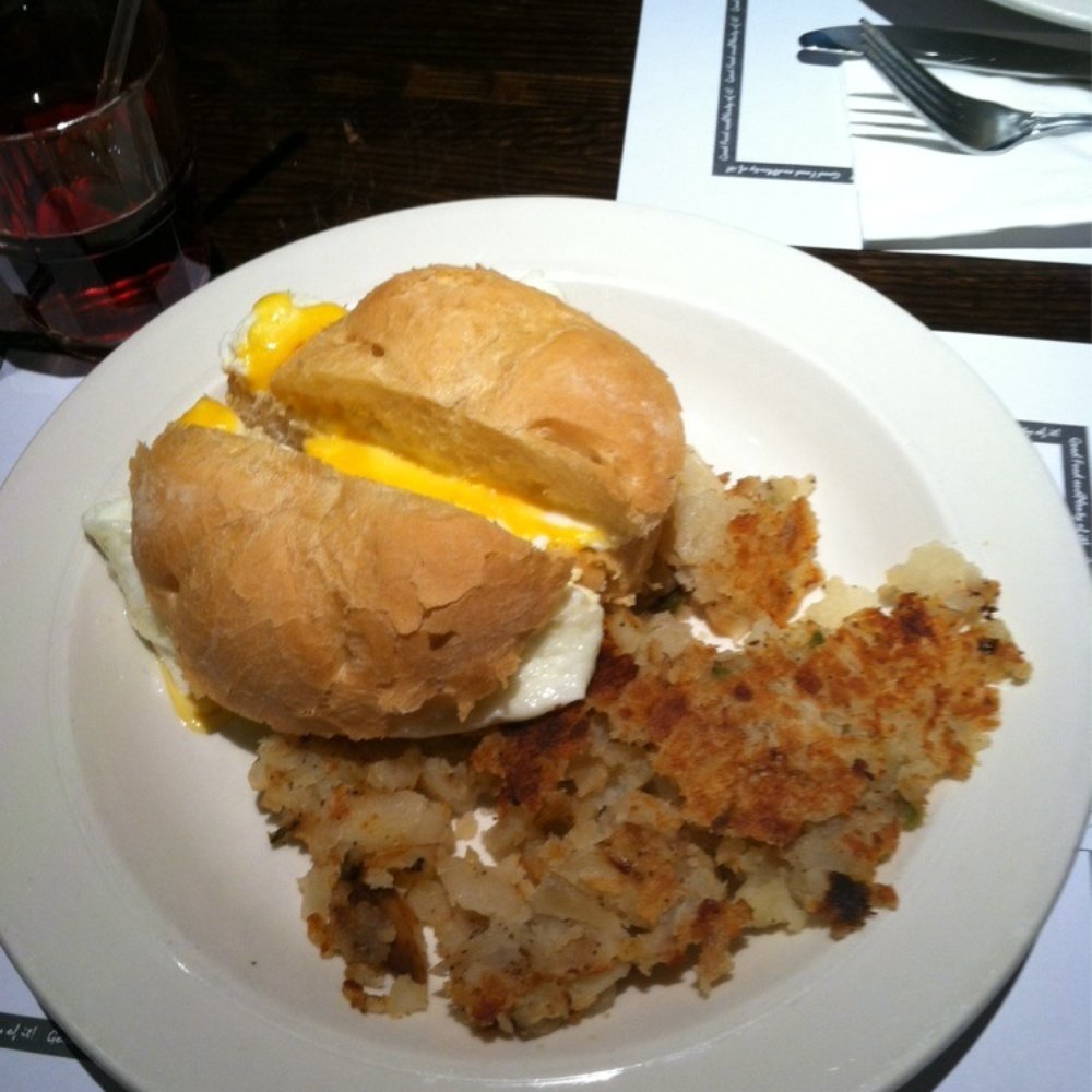 CH Steakhouse - Egg and cheese sandwich with homefries - Steakhouses Near Me - North Bergen, New Jersey
