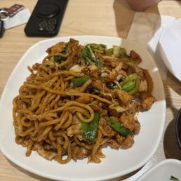 Lao Gan Ma fried noodles w/ chicken