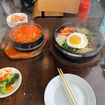 Manna - Seafood Tofu soup and dol-sot bibimbap - Korean Near Me - San Francisco, California