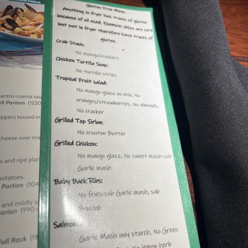 Bahama Breeze - Gluten free options? - Bars Near Me - Troy, Michigan