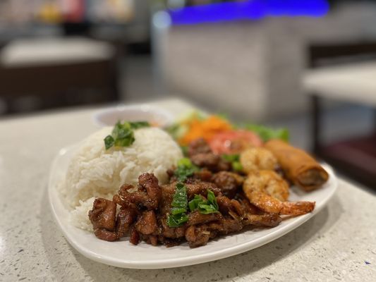 Photo of PB Pho & Grill - San Diego, CA, US. 32. Combo Rice Plate with Chicken
