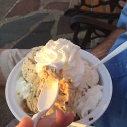 Lizzy's Ice Cream - Chocolate Chip Belgian Waffle Sundae