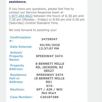 bp - This is from the vendor that the owner has onsite.     See scumbag Patel   your trash machine didnt work. - Gas Stations Near Me - Jackson, New Jersey