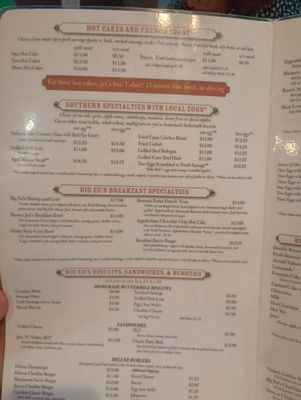 Menu photo 1 Big Ed's Garner Garner, NC