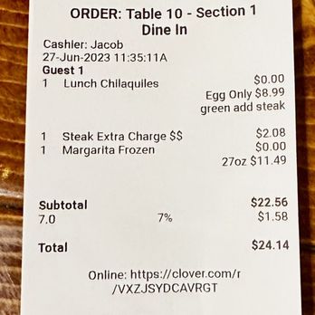 El Chaparral Mexican Restaurant - 27oz Margarita price difference from Menu 7.0 Charge Automatically added upfront - Mexican Near Me - Merrillville, Indiana El Chaparral Mexican Restaurant - 27oz Margarita price difference from Menu 7.0 Charge Automatically added upfront - Mexican Near Me - Merrillville, Indiana