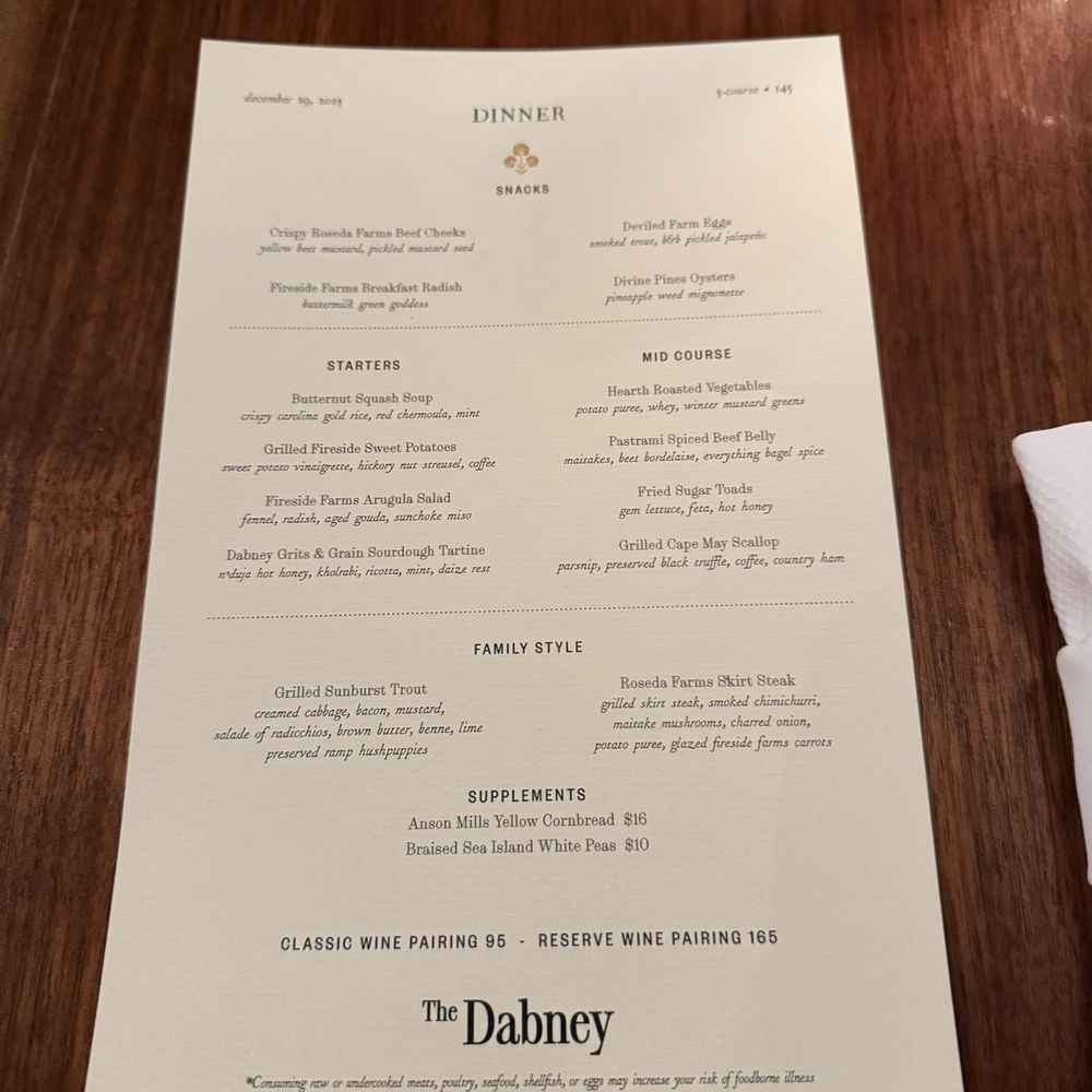 The Dabney - 5-Course Prix-Fixe Menu as of 12/19/2025 - New American Near Me - Washington, DC, District of Columbia The Dabney - 5-Course Prix-Fixe Menu as of 12/19/2025 - New American Near Me - Washington, DC, District of Columbia