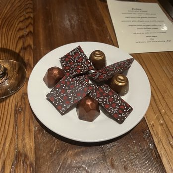 Intero Restaurant - Salted caramel, peanut butter something, reg chocolate. the coconut and strawberry creme is not pictured - Italian Near Me - Austin, Texas