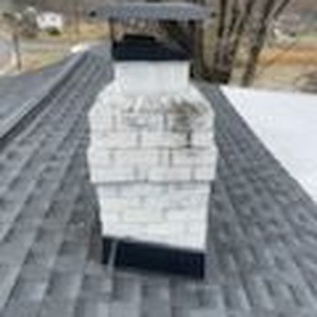 1 St Class Chimney Services - The way the smoke stack was before repairs.  I'm surprise it didn't cave in - Chimney Sweeps Near Me - Bowie, Maryland