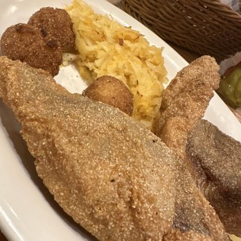 Cracker Barrel Old Country Store - U.S. Farm-Raised Fried Catfish - 2 Pieces and Hashbrown Casserole - Breakfast & Brunch Near Me - West Palm Beach, Florida Cracker Barrel Old Country Store - U.S. Farm-Raised Fried Catfish - 2 Pieces and Hashbrown Casserole - Breakfast & Brunch Near Me - West Palm Beach, Florida