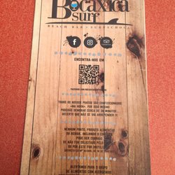Bocaxica Surf - Menu cover
