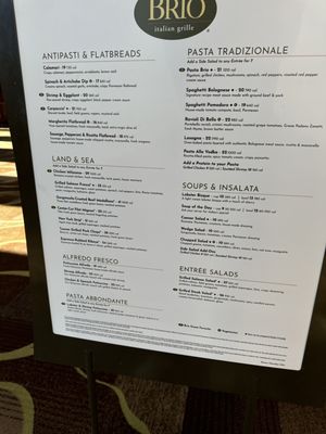 Menu photo 4 Brio Italian Grille Cherokee, NC Menu photo 4 Brio Italian Grille Cherokee, NC
