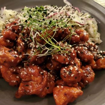 Benchmark - Gochujang fried chicken (aka gourmet General Tso) - amazing - New American Near Me - Santa Ana, California