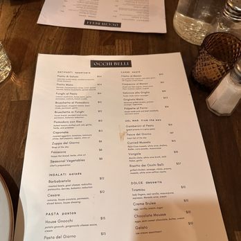 Occhi Belli - Menu - Wine Bars Near Me - Seattle, Washington Occhi Belli - Menu - Wine Bars Near Me - Seattle, Washington