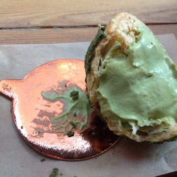 Bibble & Sip - Inside matcha cream puff ($3) - Coffee & Tea Near Me - New York, New York