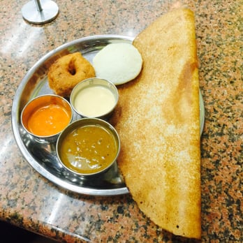 Dosa Hut - Idly, Dosa & Vada (Combo 1) with Sambar, Coconut & Tomato chutneys as sides - Good!! - Indian Near Me - Fremont, California Dosa Hut - Idly, Dosa & Vada (Combo 1) with Sambar, Coconut & Tomato chutneys as sides - Good!! - Indian Near Me - Fremont, California