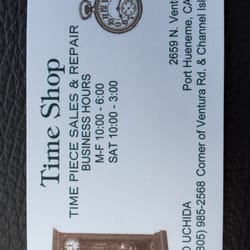 Business card for his shop