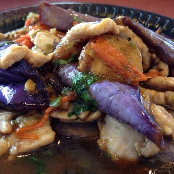 Thai Spice - Spicy eggplant chicken! (My favorite dish from today) - Thai Near Me - Irvine, California Thai Spice - Spicy eggplant chicken! (My favorite dish from today) - Thai Near Me - Irvine, California
