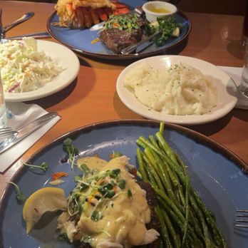 Jetty's Waterfront Restaurant - Blackened grouper + Oscar - Seafood Near Me - Jupiter, Florida