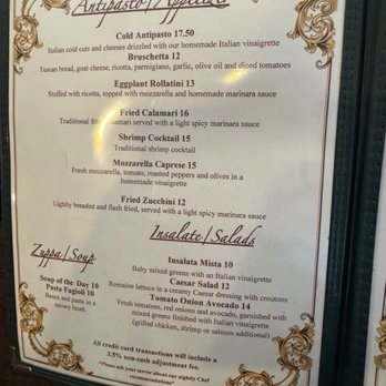 L'incontro - Menu as of July 2026 - Italian Near Me - Lake Wales, Florida