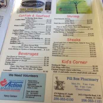 Libby's Catfish & Diner - Menu page 2 - Diners Near Me - Priceville, Alabama