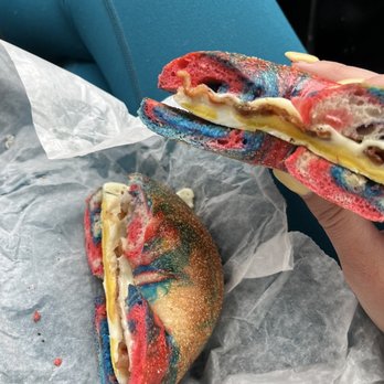 Bagel Zone Cafe & Grill - Got some blue this time and it matches my pants! This one is classic BEC. - Bagels Near Me - Mansfield, Connecticut