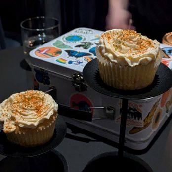 After lounge - @endoedibles on Instagram 03/21/25    Crab Cupcakes - king crab, old bay frosting, basil - Cocktail Bars Near Me - Chicago, Illinois