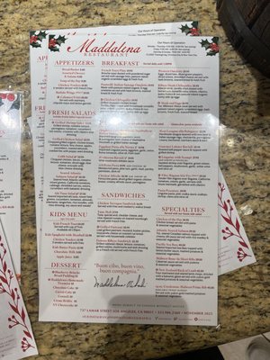 Menu photo 1 Maddalena Restaurant Los Angeles, CA