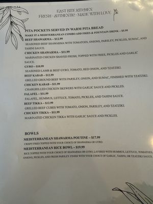 Menu photo 4 East Bite Phoenix, AZ