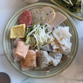 Bếp Việt - Bánh Cuốn Đặc Biệt: rice sheets, steamed pork roll, fried pork roll, fermented pork, tofu + herbs = $15 - Vietnamese Near Me - Fountain Valley, California Bếp Việt - Bánh Cuốn Đặc Biệt: rice sheets, steamed pork roll, fried pork roll, fermented pork, tofu + herbs = $15 - Vietnamese Near Me - Fountain Valley, California