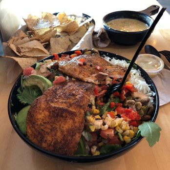Torchy's Tacos - Great salad! Salmon cooked perfectly! So much yummy in one bowl! - Tex-Mex Near Me - Plano, Texas Torchy's Tacos - Great salad! Salmon cooked perfectly! So much yummy in one bowl! - Tex-Mex Near Me - Plano, Texas