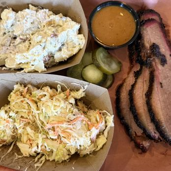 Beach Bbq - Brisket with coleslaw and potato salad - Bars Near Me - Bentonville, Arkansas Beach Bbq - Brisket with coleslaw and potato salad - Bars Near Me - Bentonville, Arkansas