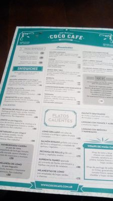 Menu photo 2 Coco Café Buenos Aires, C