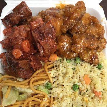 Hong Kong Express - Orange chicken, bbq pork (I think) chow mien and fried rice...not a fan of any of it. - Chinese Near Me - Long Beach, California Hong Kong Express - Orange chicken, bbq pork (I think) chow mien and fried rice...not a fan of any of it. - Chinese Near Me - Long Beach, California