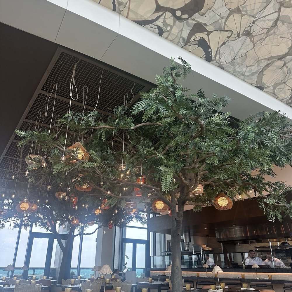 Inside the rooftop restaurant. Inside the rooftop restaurant.