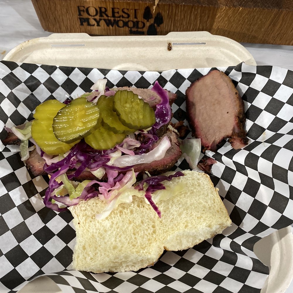 The Smokey Cow - Yummmm pickles!!! N brisket sandwich - Pop-Up Restaurants Near Me - Burbank, California