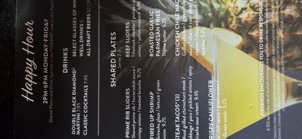 Menu photo 1 Firebirds Wood Fired Grill Bartlett, TN