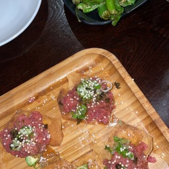 Arata Sushi - Shishito and Tuna Taro Chips - Japanese Near Me - Syosset, New York