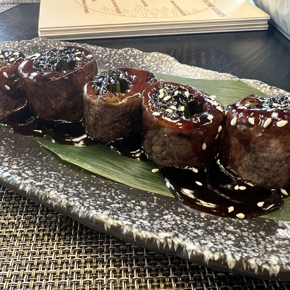Sushi Den - Beef appetizer (I forget the name!) just beef and scallions. Definitely order. - Sushi Bars Near Me - Indianapolis, Indiana Sushi Den - Beef appetizer (I forget the name!) just beef and scallions. Definitely order. - Sushi Bars Near Me - Indianapolis, Indiana