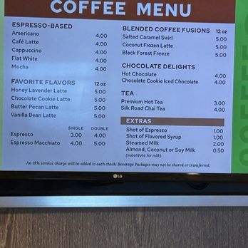 Princess Cruises - Coffee menu w/o a plus or premier package. I gained weight without. - Travel Services Near Me - Fort Lauderdale, Florida Princess Cruises - Coffee menu w/o a plus or premier package. I gained weight without. - Travel Services Near Me - Fort Lauderdale, Florida