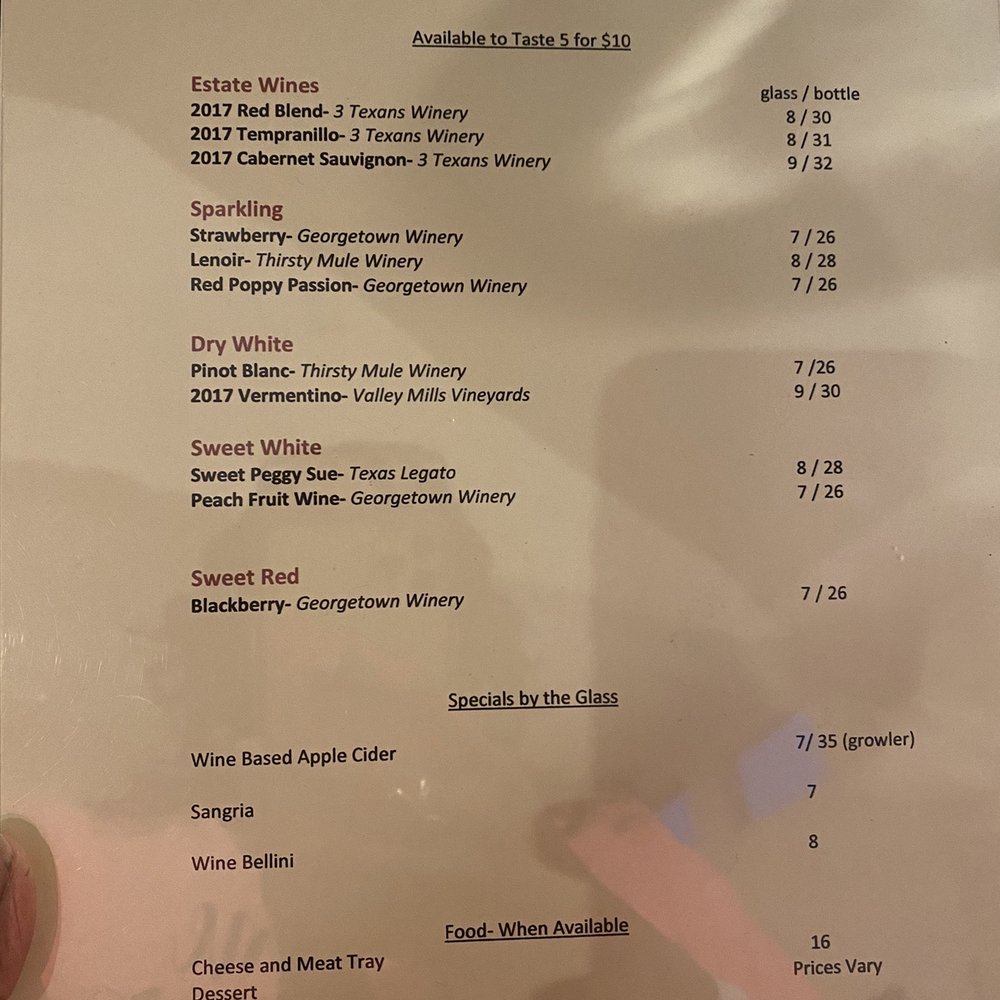 Drink Menu