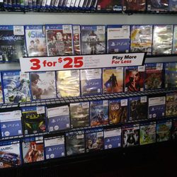 Gamestop - False advertising. Sign reads  3 games for 25 on all pre-owned games 14.99 and under. It was over $40 for 3 pre owned games under 14.99